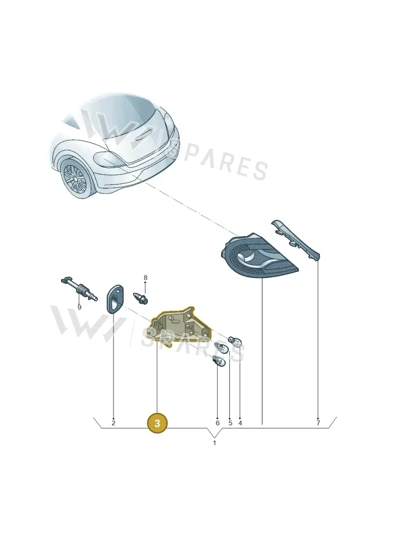 5C5945257 — Volkswagen Beetle (2016-2019) diagram 801945000, position 3