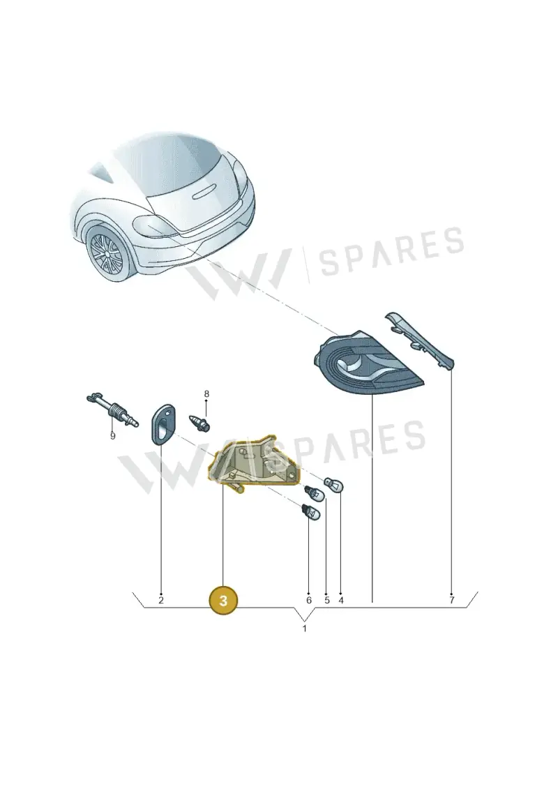 5C5945258 — Volkswagen Beetle (2016-2019) diagram 801945000, position 3