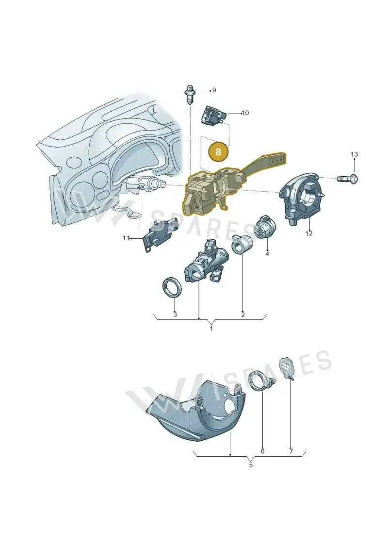 5C5953513E9B9 — Volkswagen Beetle (2016-2019) diagram 715953500, position 8