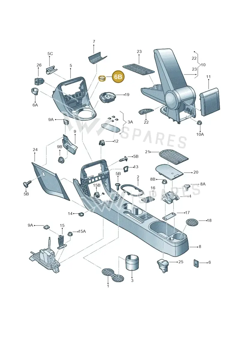 5C59591799B9 — Volkswagen New beetle (2011-2016) diagram 715863500, position 6B