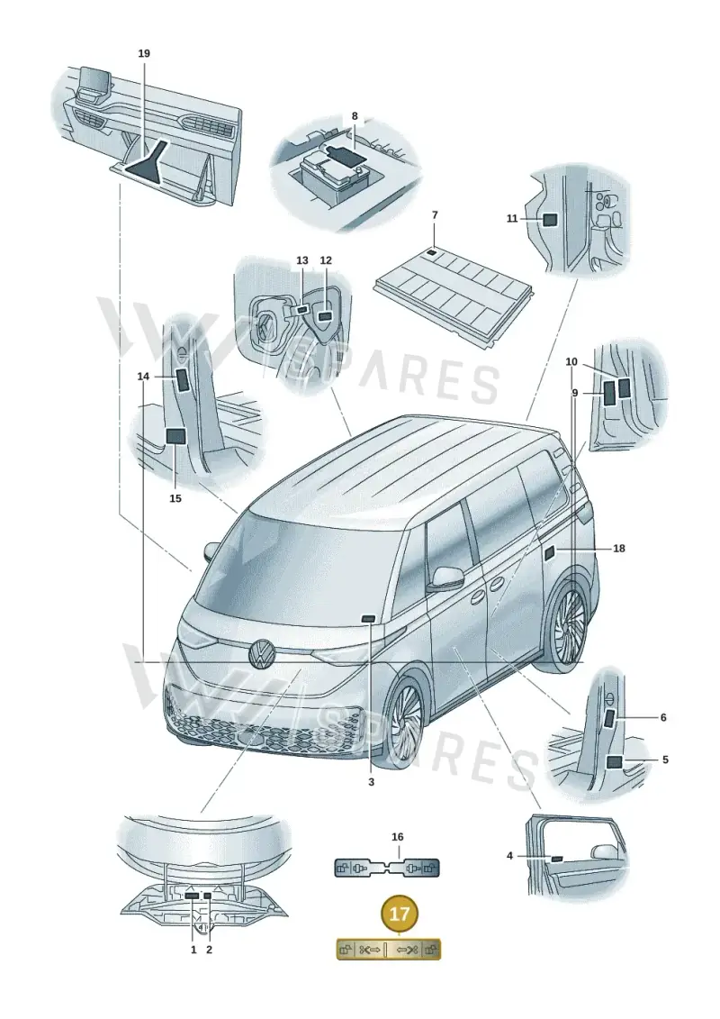 5C6010871 — Volkswagen ID.Buzz (2022-) diagram 15a010000, position 17