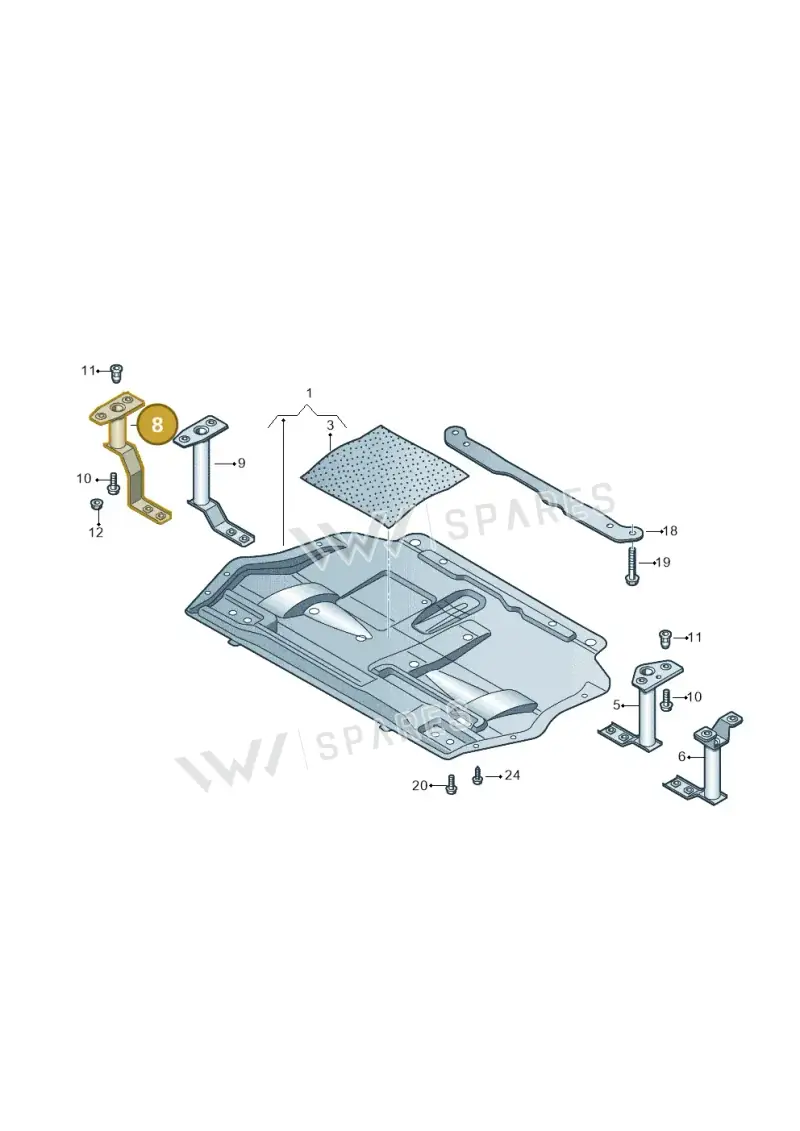 5C6018966B — Volkswagen Beetle (2016-2019) diagram 649825200, position 8