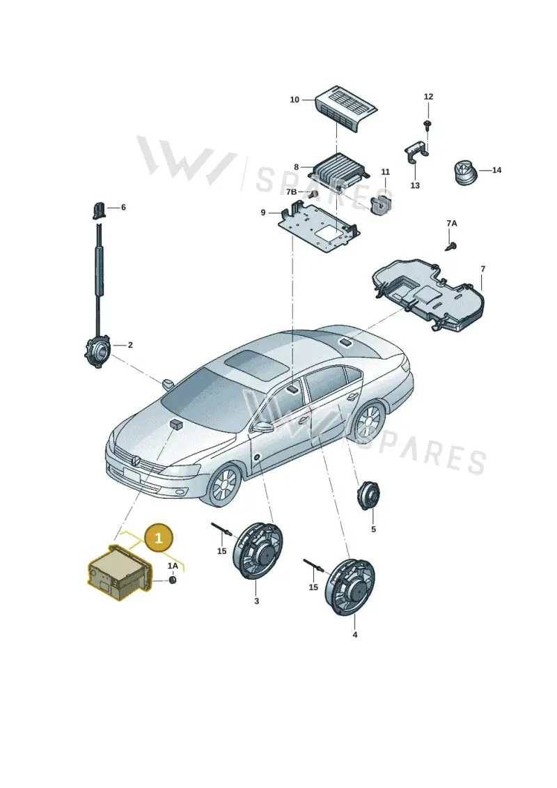 5C6035160 — Volkswagen Jetta (2014-2017) diagram 789035035, position 1
