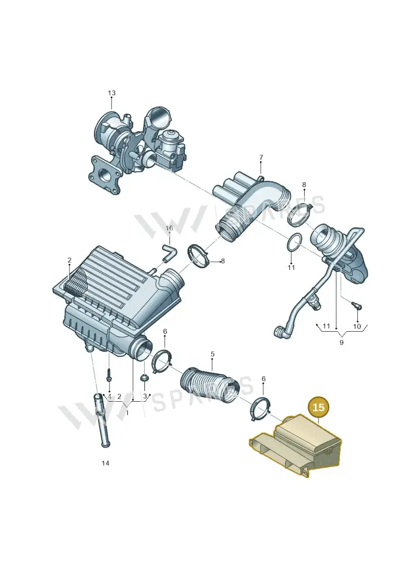 5C6805961 — Volkswagen Jetta (2014-2017) diagram 789129310, position 15