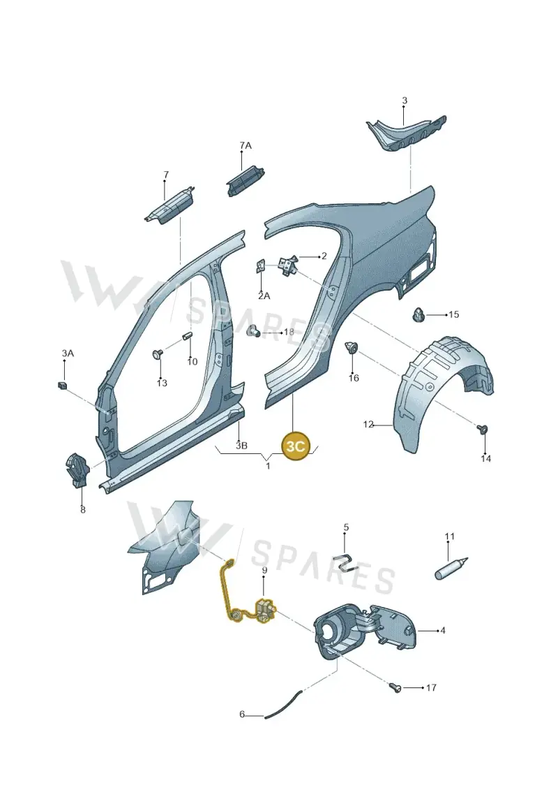 5C6809844A — Volkswagen Jetta 2.0 (2015-2015) diagram 692809700, position 3C