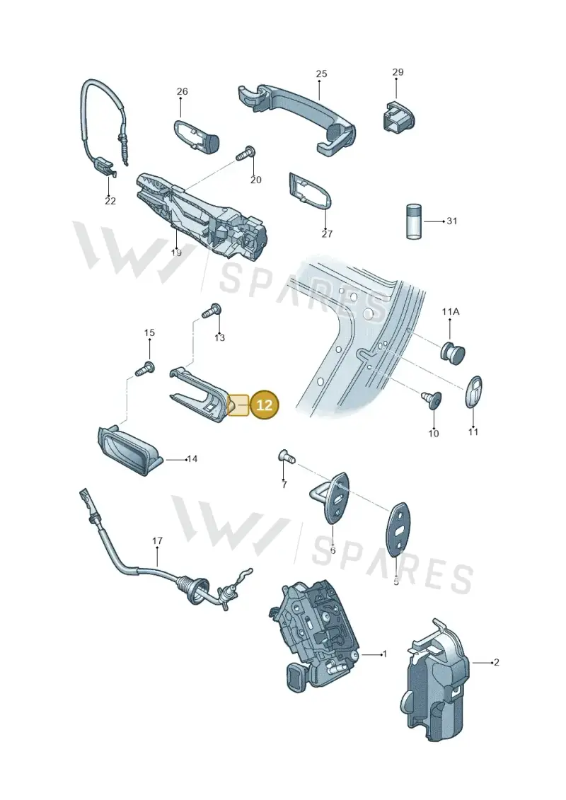 5C6839197A — Volkswagen Jetta 2.0 (2015-2015) diagram 692839000, position 12