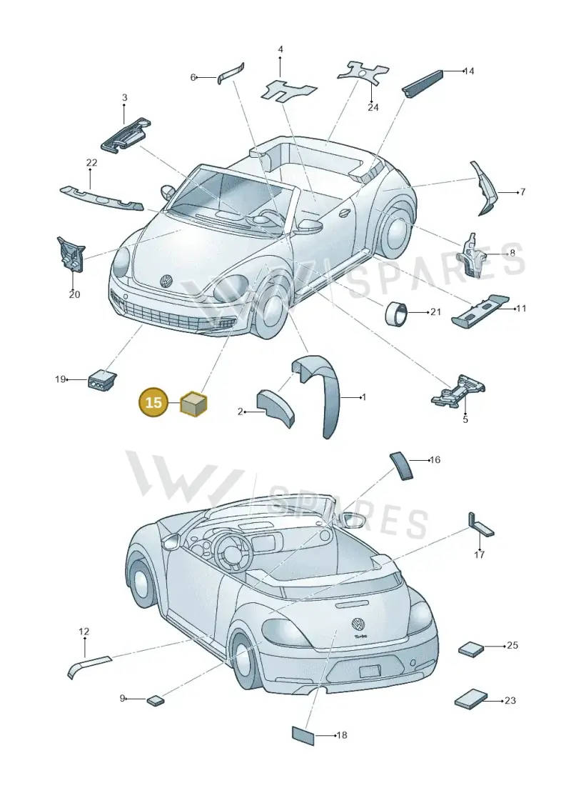 5C6864725A — Volkswagen New beetle cabriolet (2016-2019) diagram 716864000, position 15