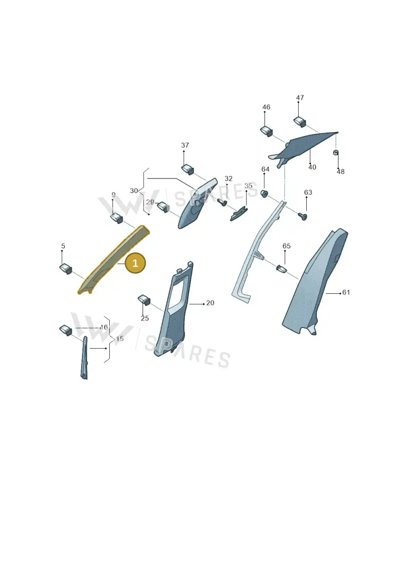 5C6867233PCE6 — Volkswagen Jetta (2010-2014) diagram 692867650, position 1