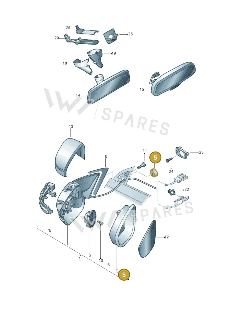 5C6868511B — Volkswagen Jetta 2.0 (2015-2015) diagram 692857400, position 5