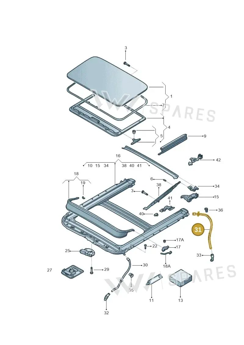 5C6877233 — Volkswagen Jetta 2.0 (2015-2015) diagram 880877000, position 31