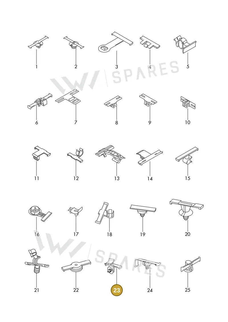 5C6971848 — Volkswagen 1J0 platform diagram 198977060, position 23