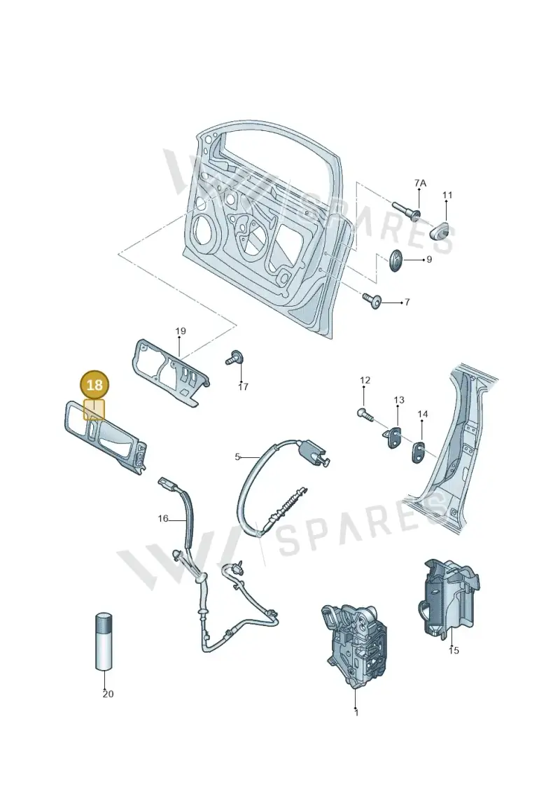 5C7837113LUAQ — Volkswagen Jetta (2014-2018) diagram 692837000, position 18