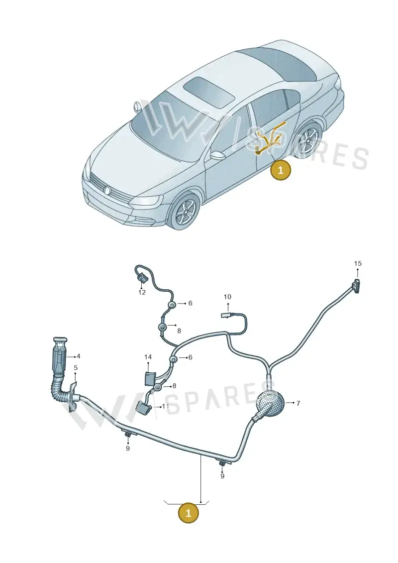 5CU971693AC — Volkswagen Jetta (2014-2018) diagram 789972350, position 1