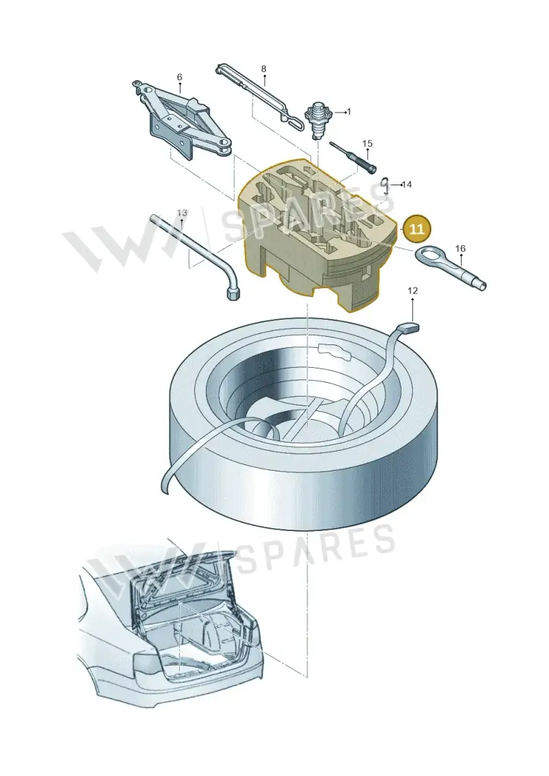5E0012115F — Volkswagen Jetta 1.6 (2014-2018) diagram 691012000, position 11