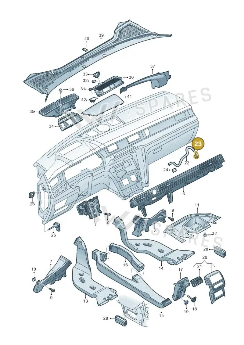 5E08163559B9 — Volkswagen Arteon (2017-2023) diagram 828819300, position 23