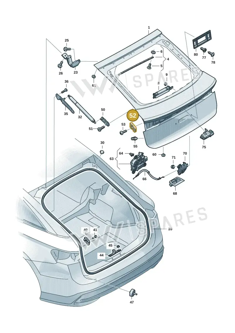 5E0827239B — Volkswagen ID.7 Limousine Pro (2023-) diagram 14b827000, position 52