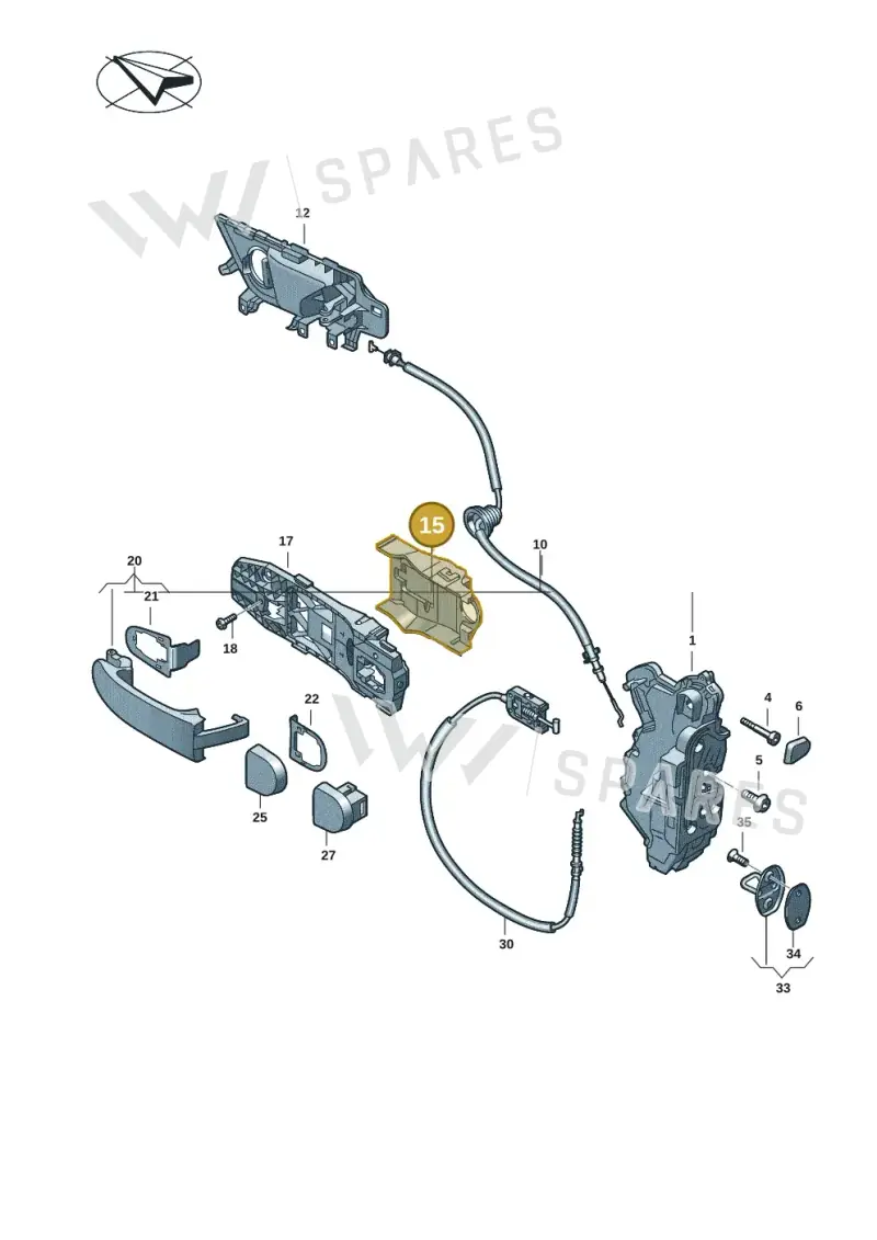 5E0837349A — Volkswagen Polo 1.6 (2020-2022) diagram 62x837000, position 15