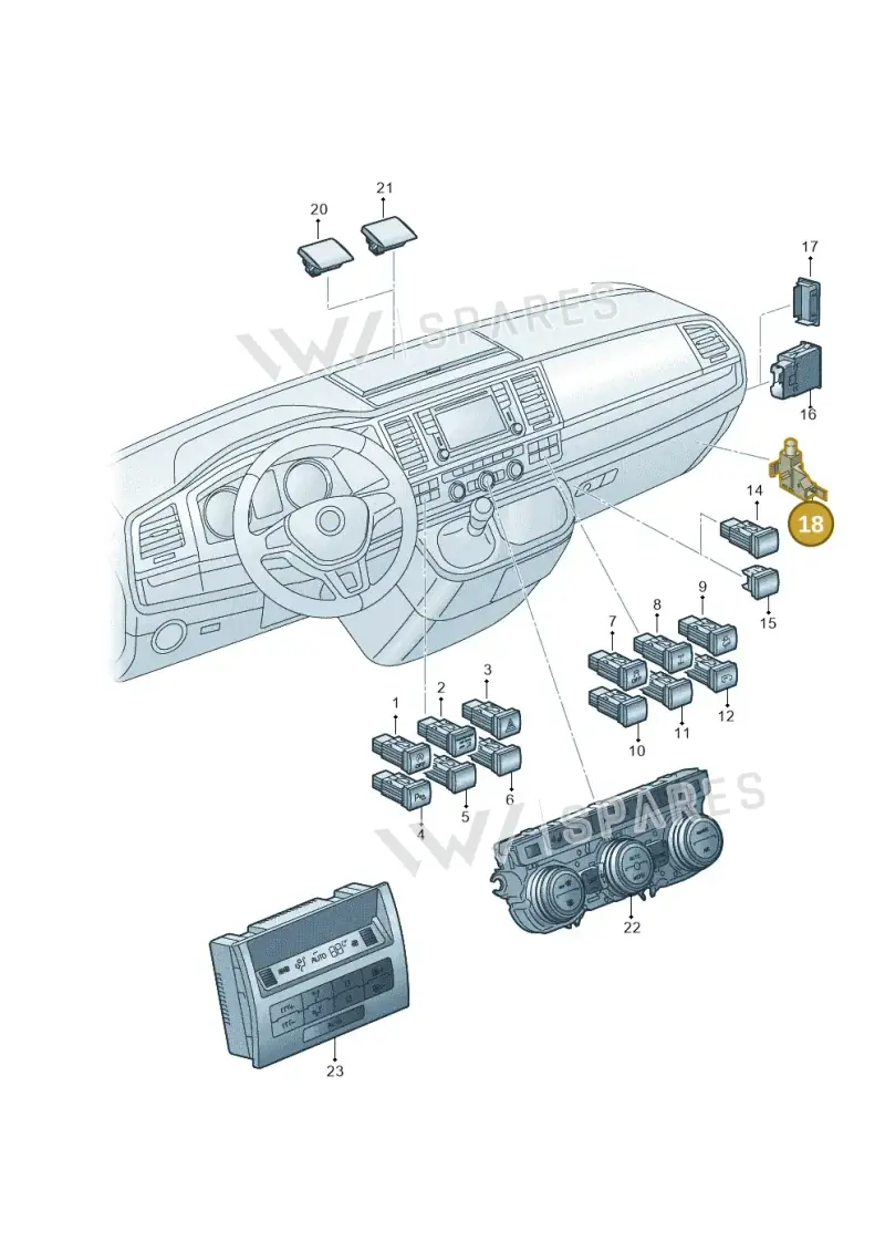 5E0947561 — Volkswagen Caravelle (2015-2019) diagram 861941500, position 18
