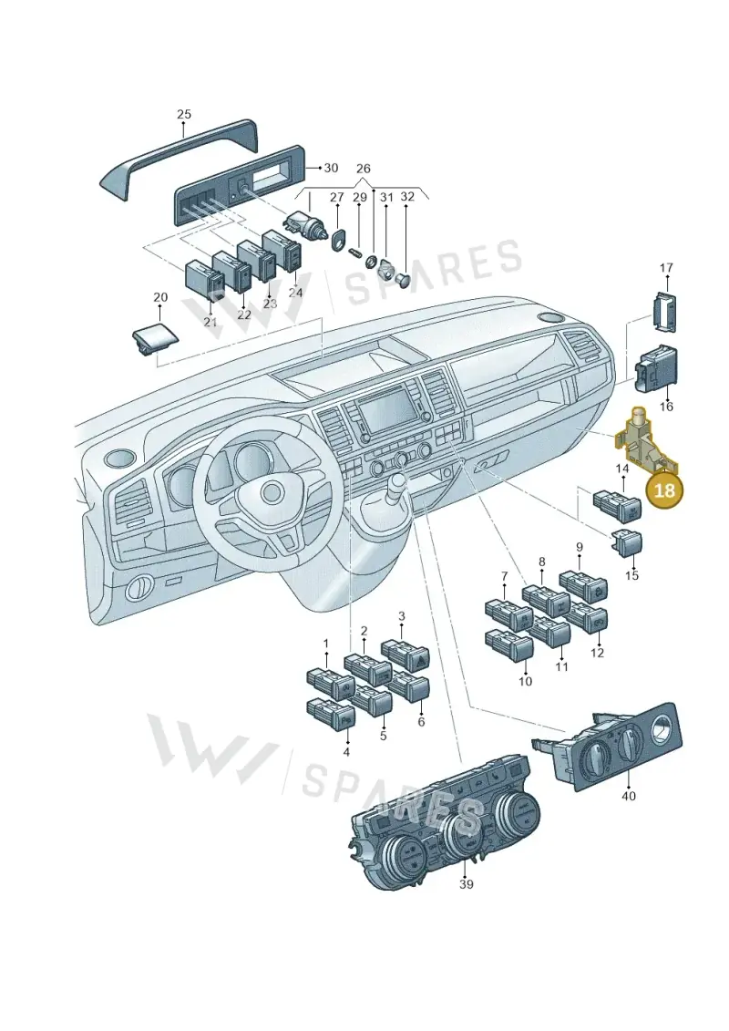 5E0947561 — Volkswagen Single-cab transp. (2015-2019) diagram 862941510, position 18