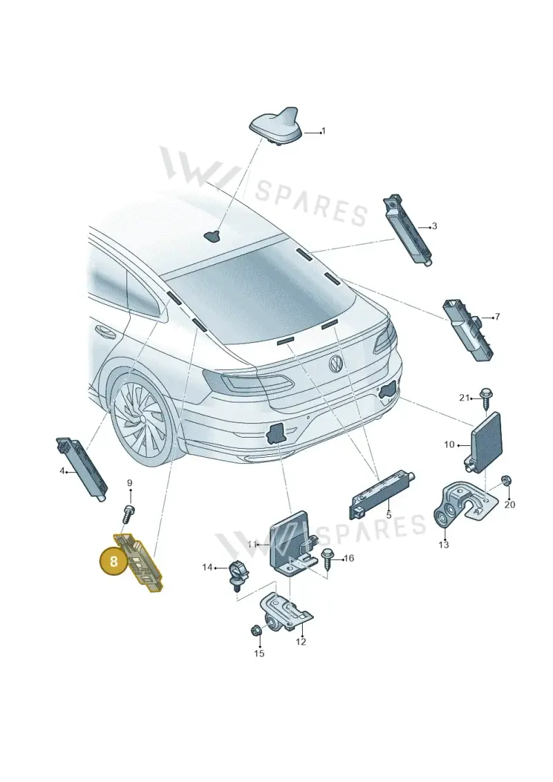 5E5035570 — Volkswagen Arteon (2017-2023) diagram 828035200, position 8