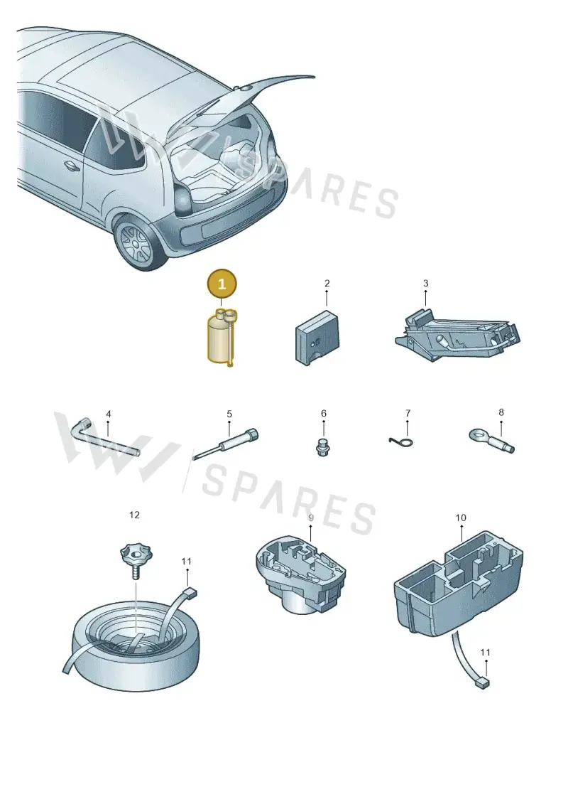 5G0012619B — Volkswagen E-up! (2016-2023) diagram 723012000, position 1