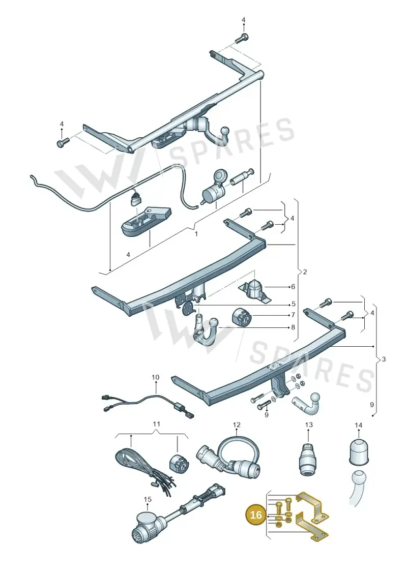 5G0051517 — Volkswagen Passat saloon (2014-2024) diagram 793071010, position 16