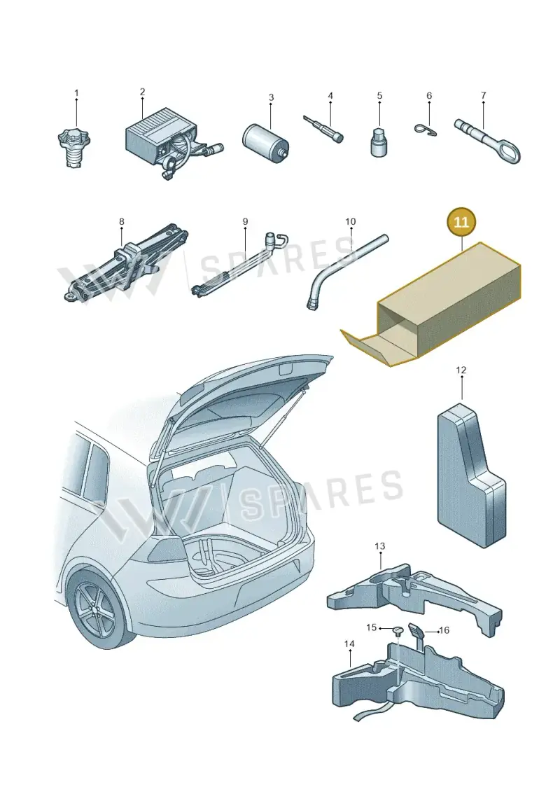 5G0601703 — Volkswagen Golf 2.0 BlueMotion (2019-2024) diagram 746012000, position 11