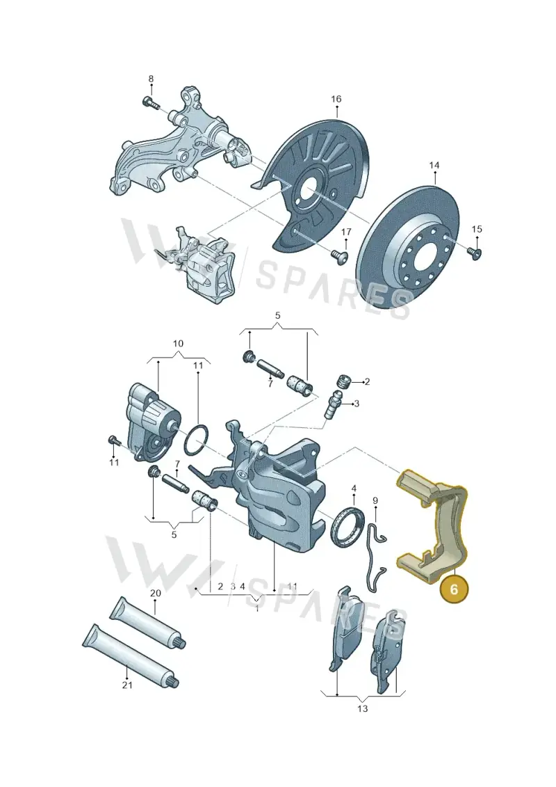 5G0615425B — Volkswagen Golf 2.0 (2016-2020) diagram 745615600, position 6
