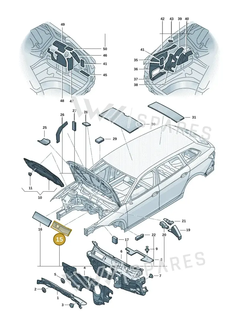 5G0805696F — Volkswagen Passat estate (2023-) diagram 3j0863200, position 15