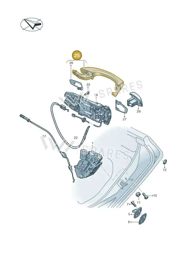 5G0837206RGRU — Volkswagen Arteon (2017-2023) diagram 828839000, position 25