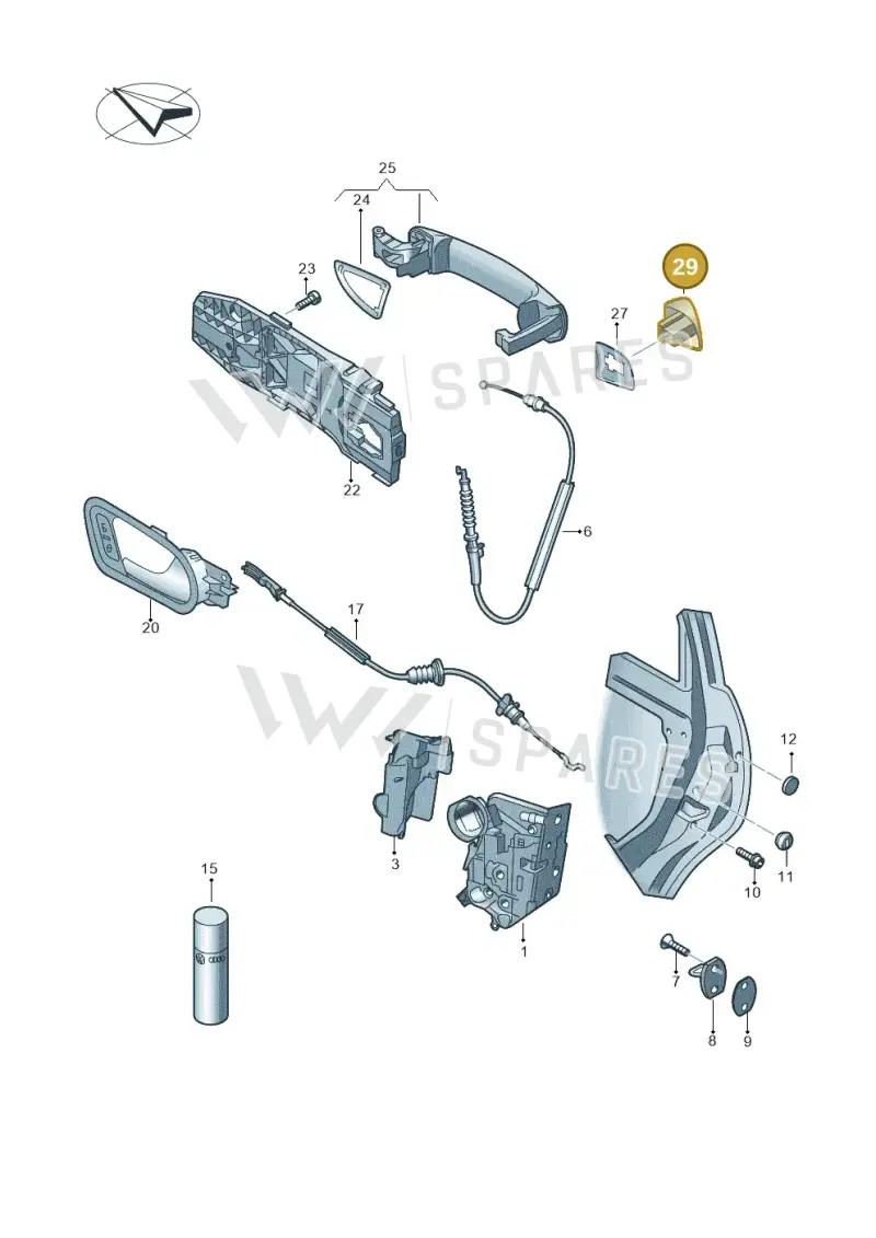 5G0839167DGRU — Volkswagen T-Roc BlueMotion (2017-2024) diagram 672839000, position 29