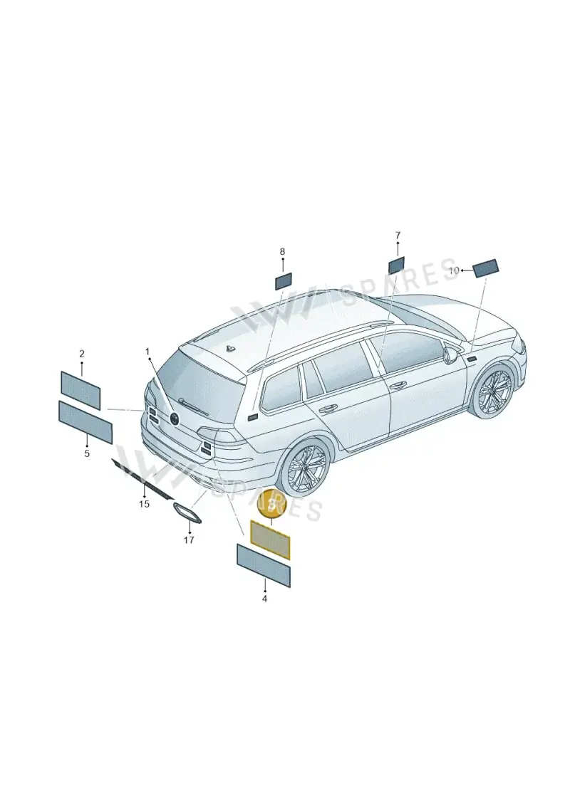 5G0853675R2ZZ — Volkswagen Golf 2.0 (2016-2020) diagram 827853900, position 3
