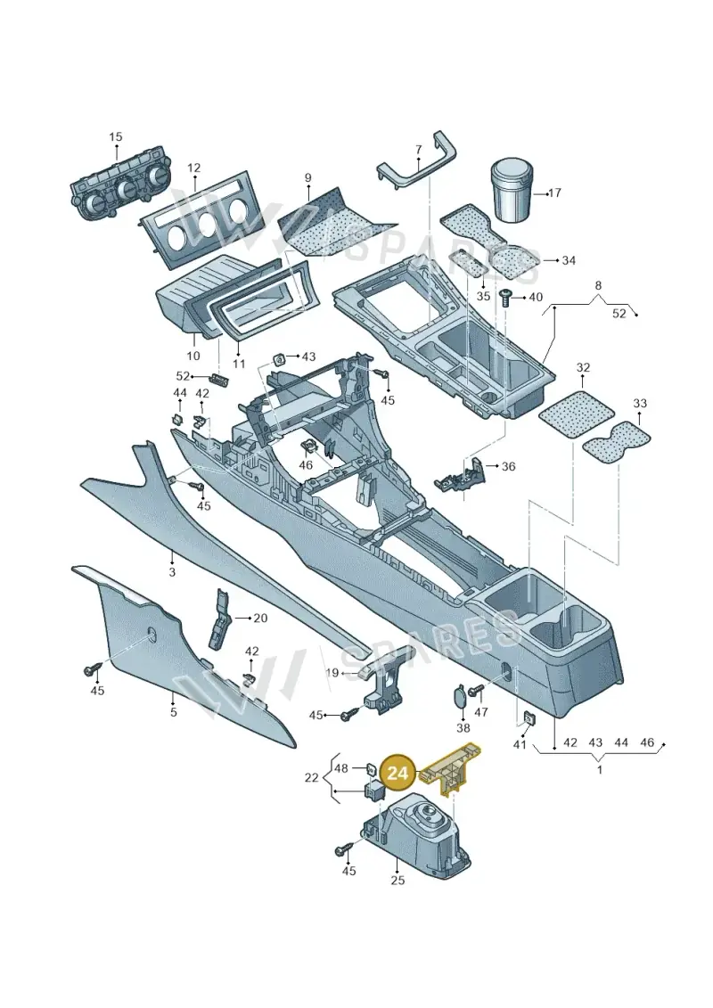 5G0864794B — Volkswagen Golf 2.0 (2016-2020) diagram 746863500, position 24