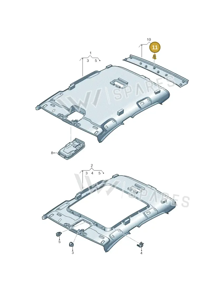 5G0867276 — Volkswagen ID.3 Pro (2019-2024) diagram 10a867055, position 11