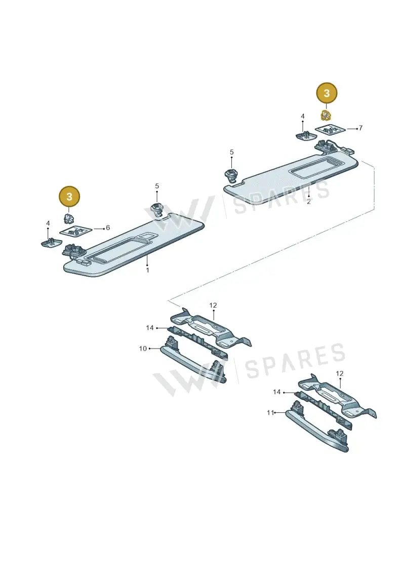 5G0867633D — Volkswagen ID.UNYX (2024-) diagram 10a857050, position 3