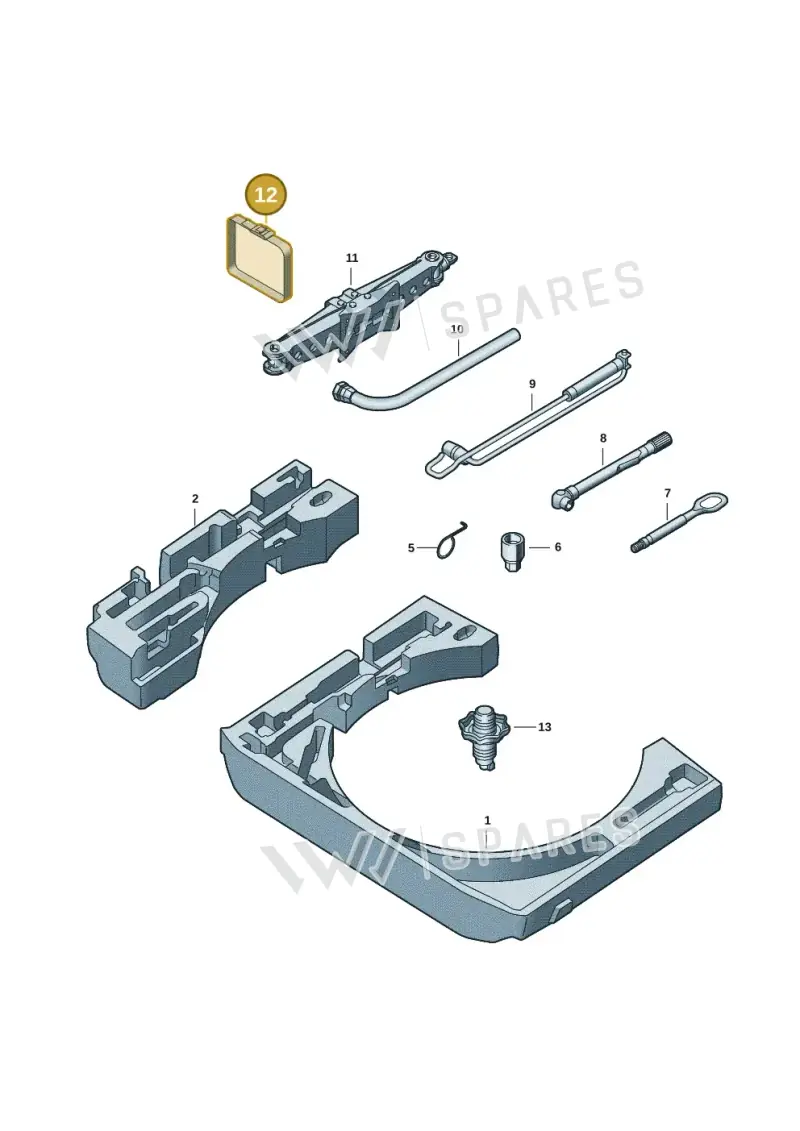 5G0867749 — Volkswagen Tiguan 2.0 (2023-) diagram 57x012000, position 12