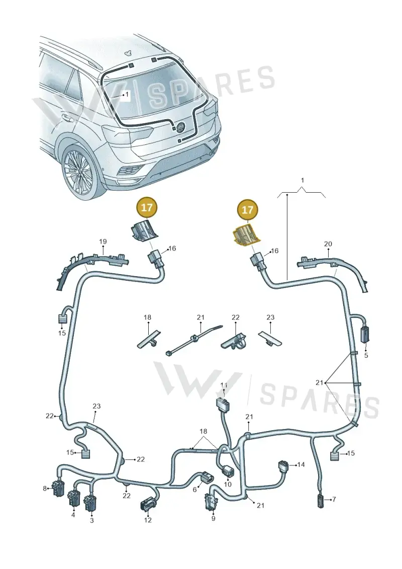 5G0937545 — Volkswagen T-Roc (2017-2025) diagram 813972880, position 17