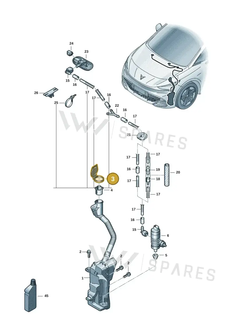 5G0955455 — SEAT CUPRA Born (2021-) diagram 10s955010, position 3