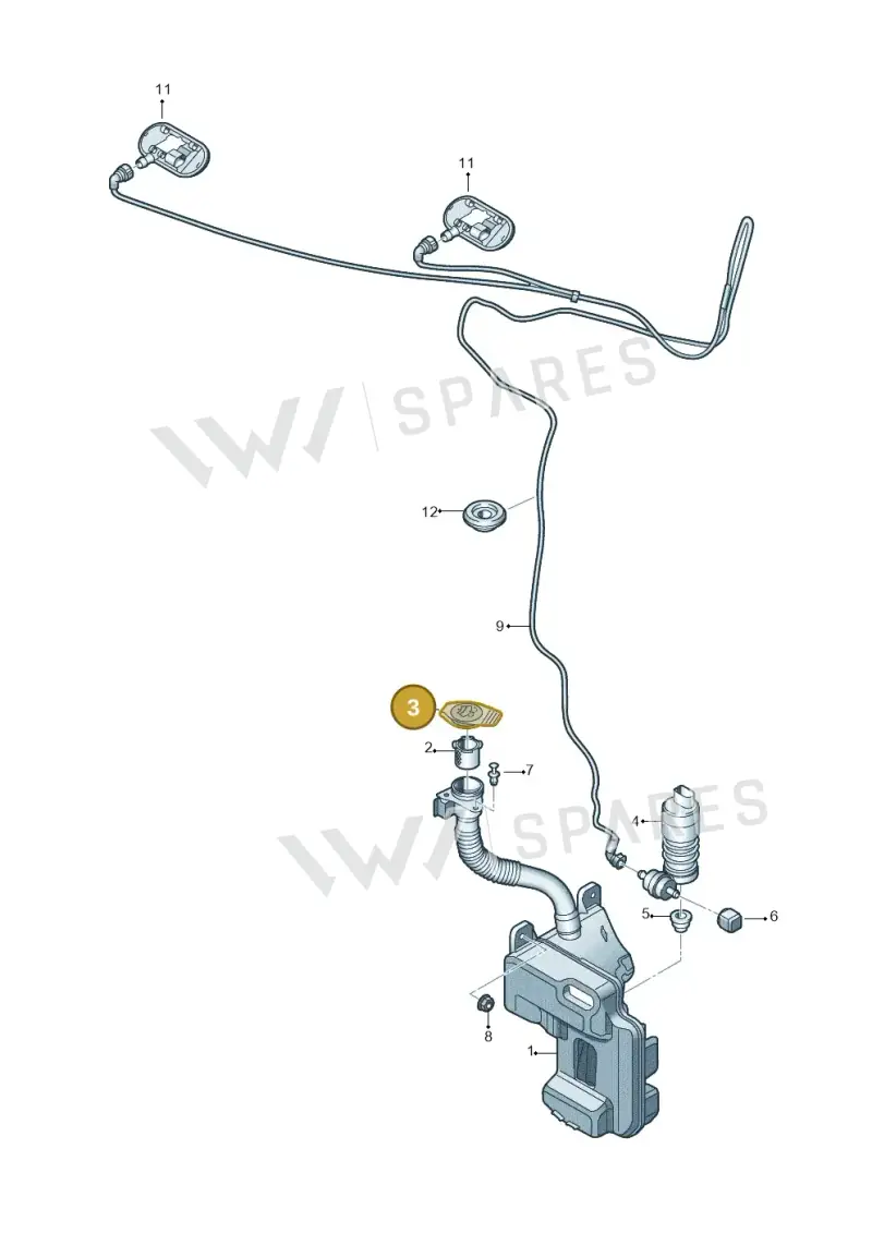 5G0955455 — Audi A3 Sportback (2019-2025) diagram 596955010, position 3