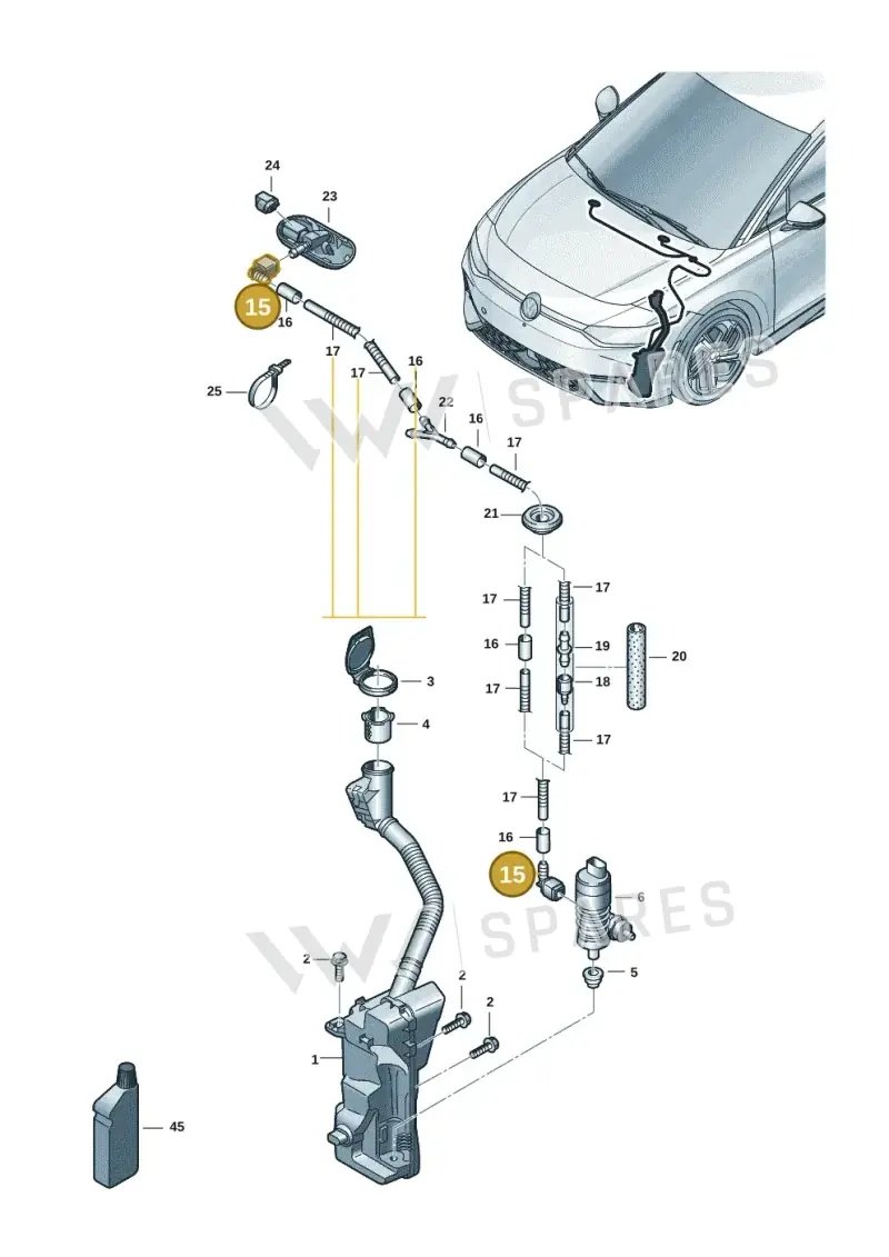 5G0955665 — Volkswagen ID.7 Limousine Pro (2023-) diagram 14b955100, position 15