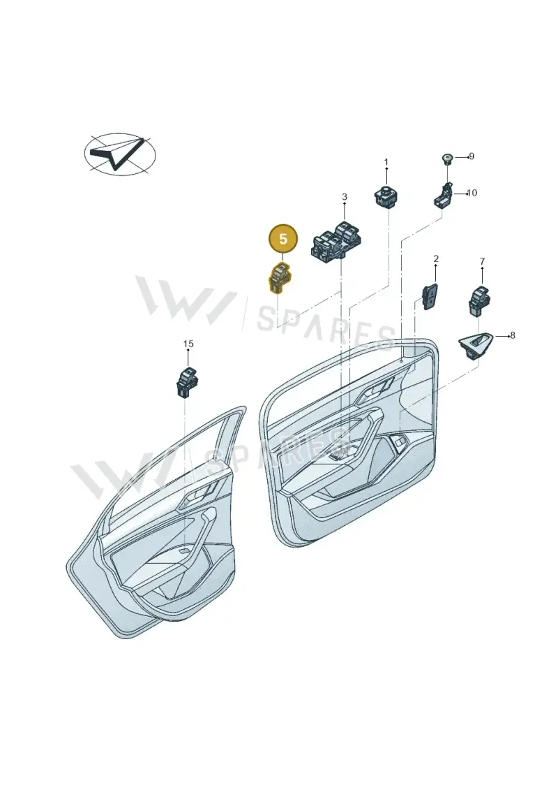 5G0959855MWHS — Volkswagen Jetta 1.4 (2017-2024) diagram 431959060, position 5