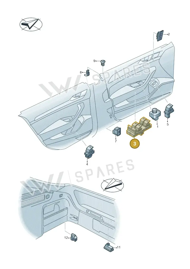 5G0959855MWHS — Volkswagen Arteon (2017-2023) diagram 828959060, position 3