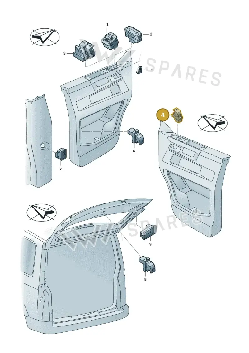 5G0959855NWZU — Volkswagen Transport. multivan (2019-2024) diagram 7em959006, position 4