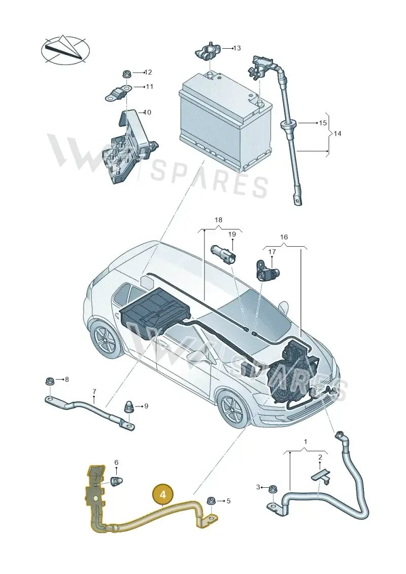 5G0971237 — Volkswagen Golf 2.0 (2016-2020) diagram 746971020, position 4