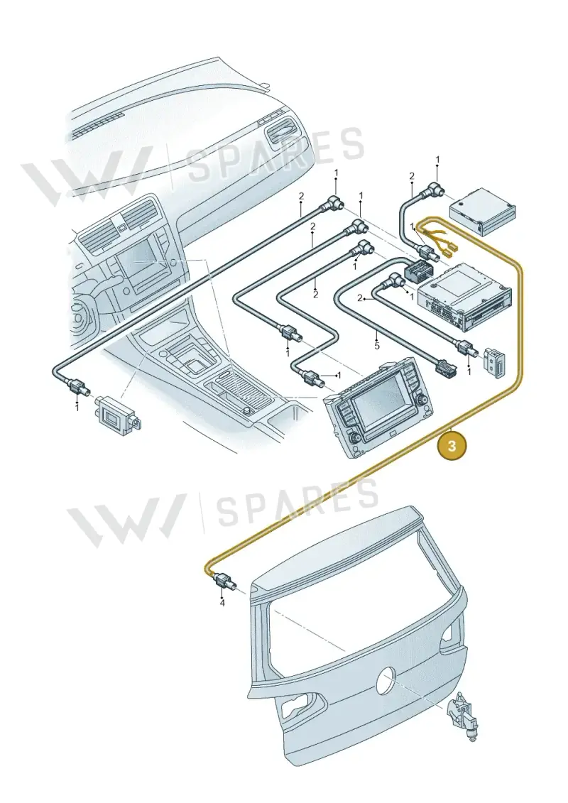5G0971650AE — Volkswagen E-Golf (2014-2021) diagram 796972550, position 3