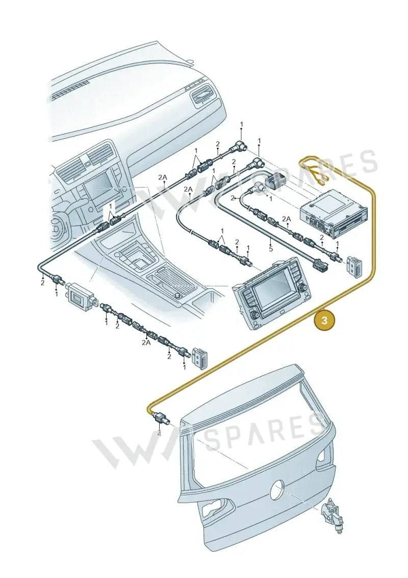 5G0971650AE — Volkswagen Golf 2.0 (2016-2020) diagram 827972056, position 3