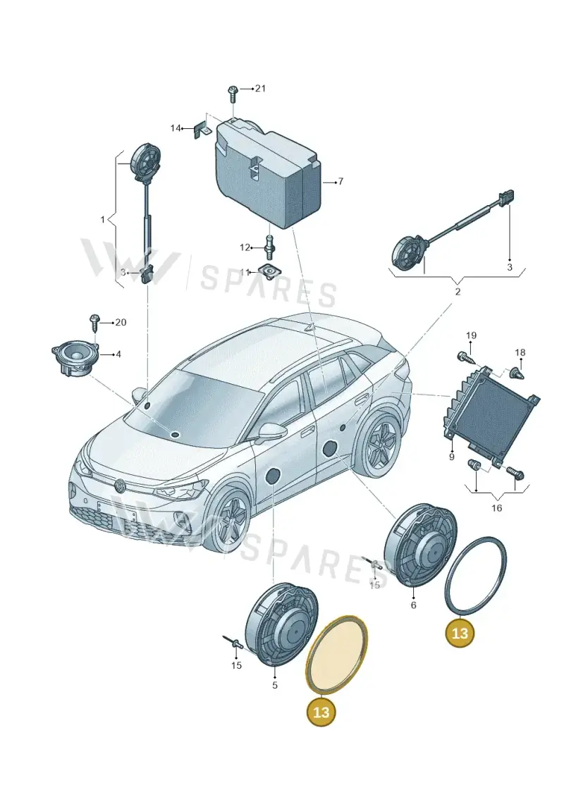 5G0971798 — Volkswagen ID.4 X (2020-) diagram 11a035035, position 13
