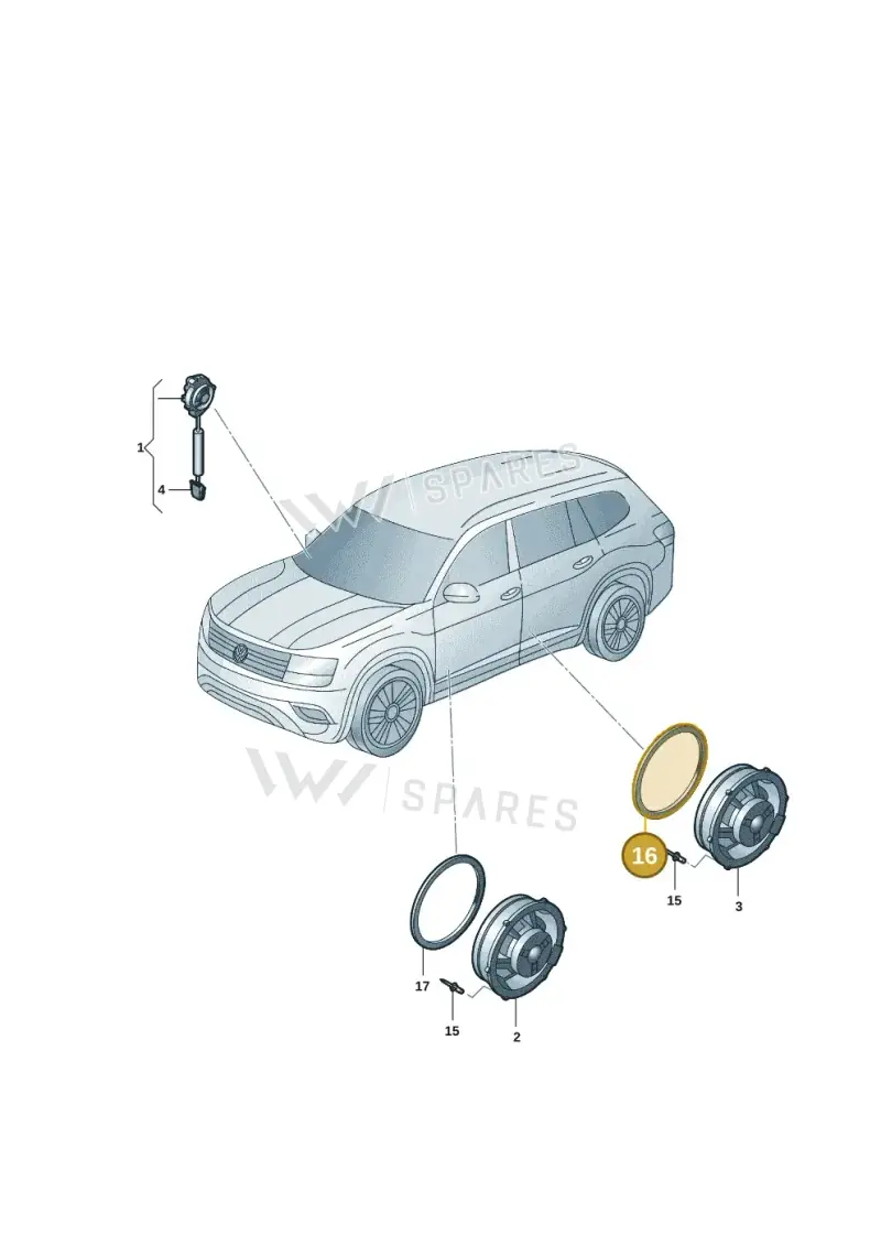 5G0971798 — Volkswagen Tharu (2020-2020) diagram 2be035350, position 16