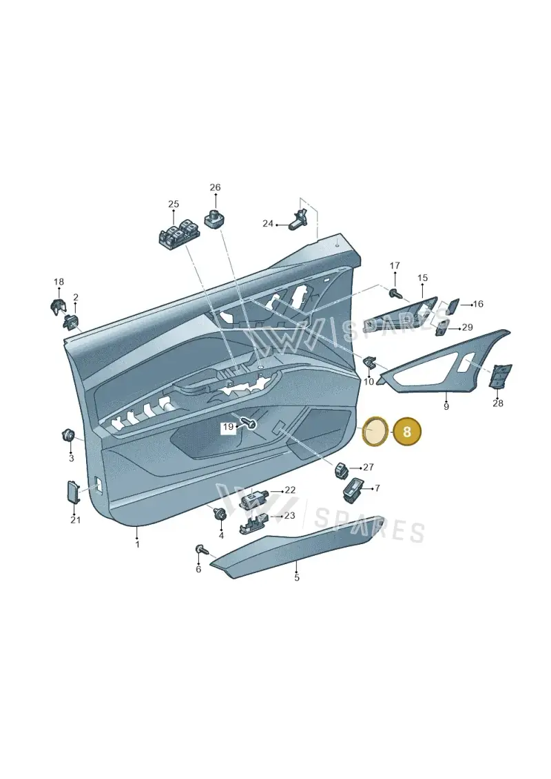 5G0971798 — Audi Q4 Sportback (2021-2025) diagram 89a867000, position 8