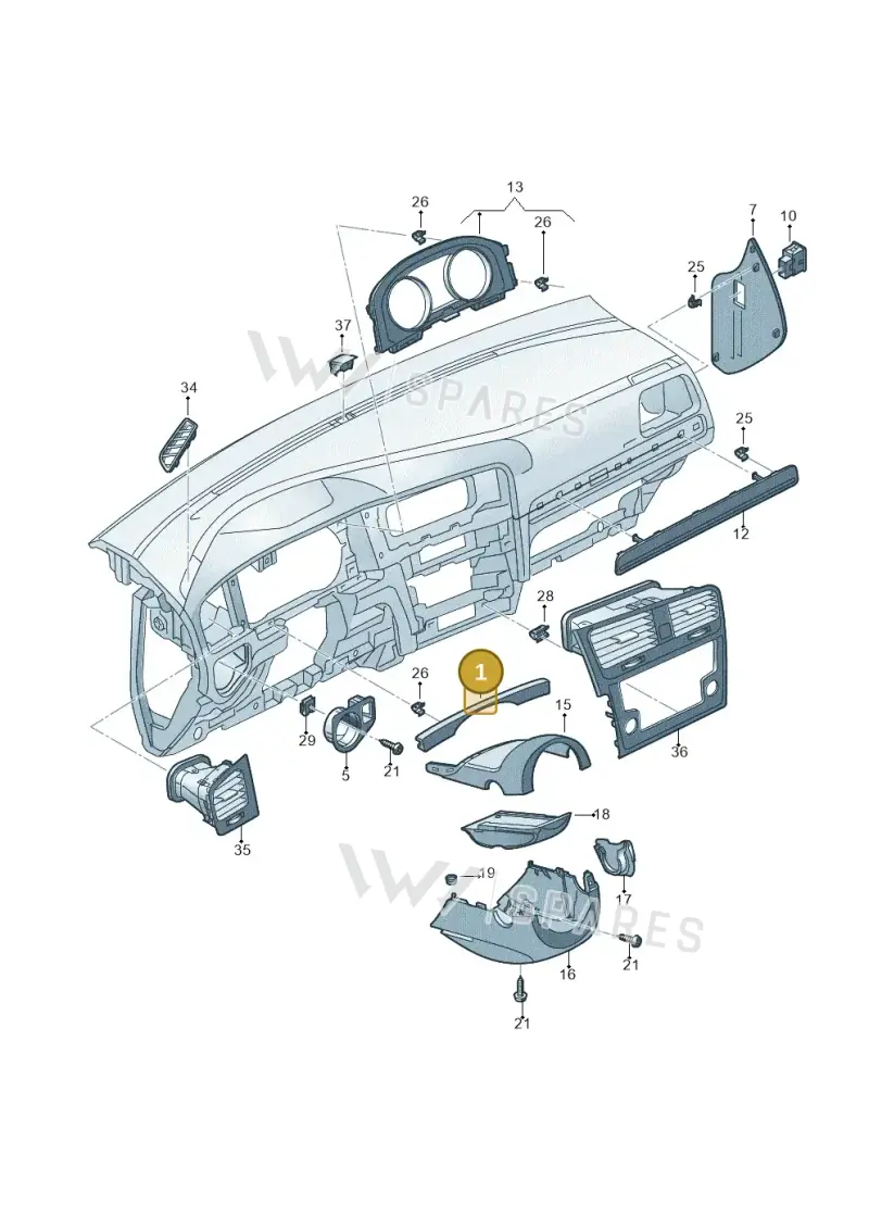 5G1857053BLX1 — Volkswagen Golf 1.6 (2015-2019) diagram 746857100, position 1